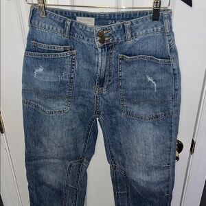 Pilcro Mid Rise Womens Sz 24” Distressed Denim Jeans